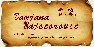 Damjana Majstorović vizit kartica